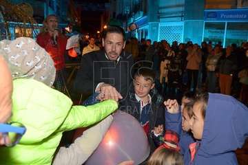 Encendido de la decoración navideña e inauguración del belén canario de Los Llanos  (Foto Francisco Javier Santana)